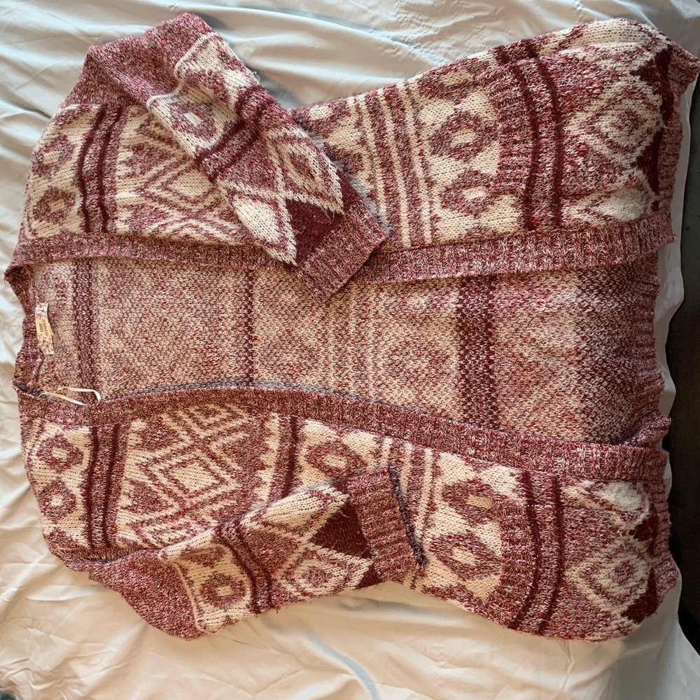 Maroon cardigan